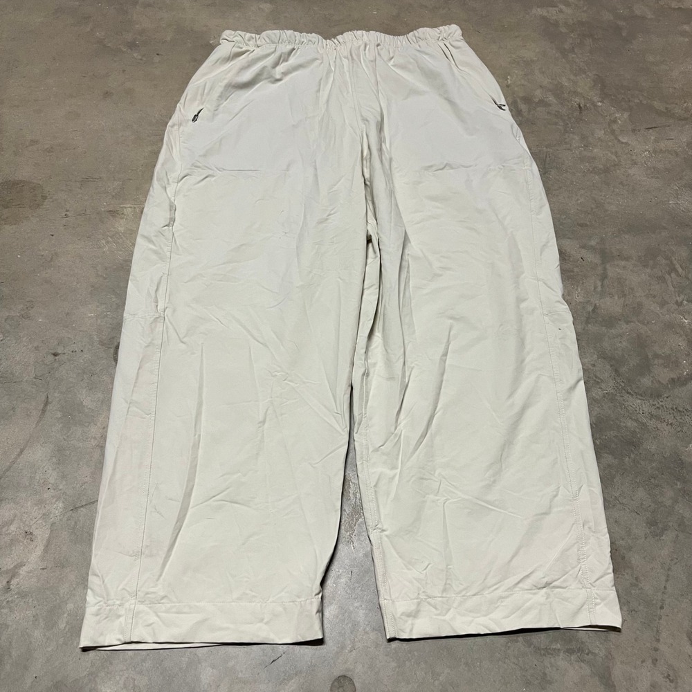 Lululemon Lab Wide Leg Cropped Pants Beige LW6CR4S Size 12